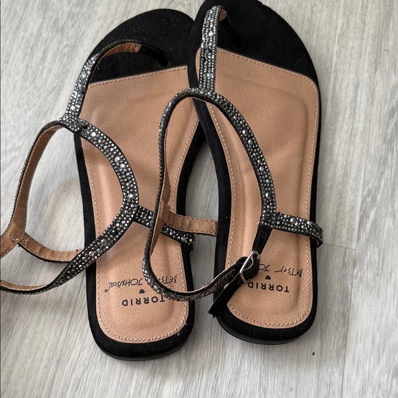Torrid Black and Silver Strappy Sandals - Picture 3 of 5